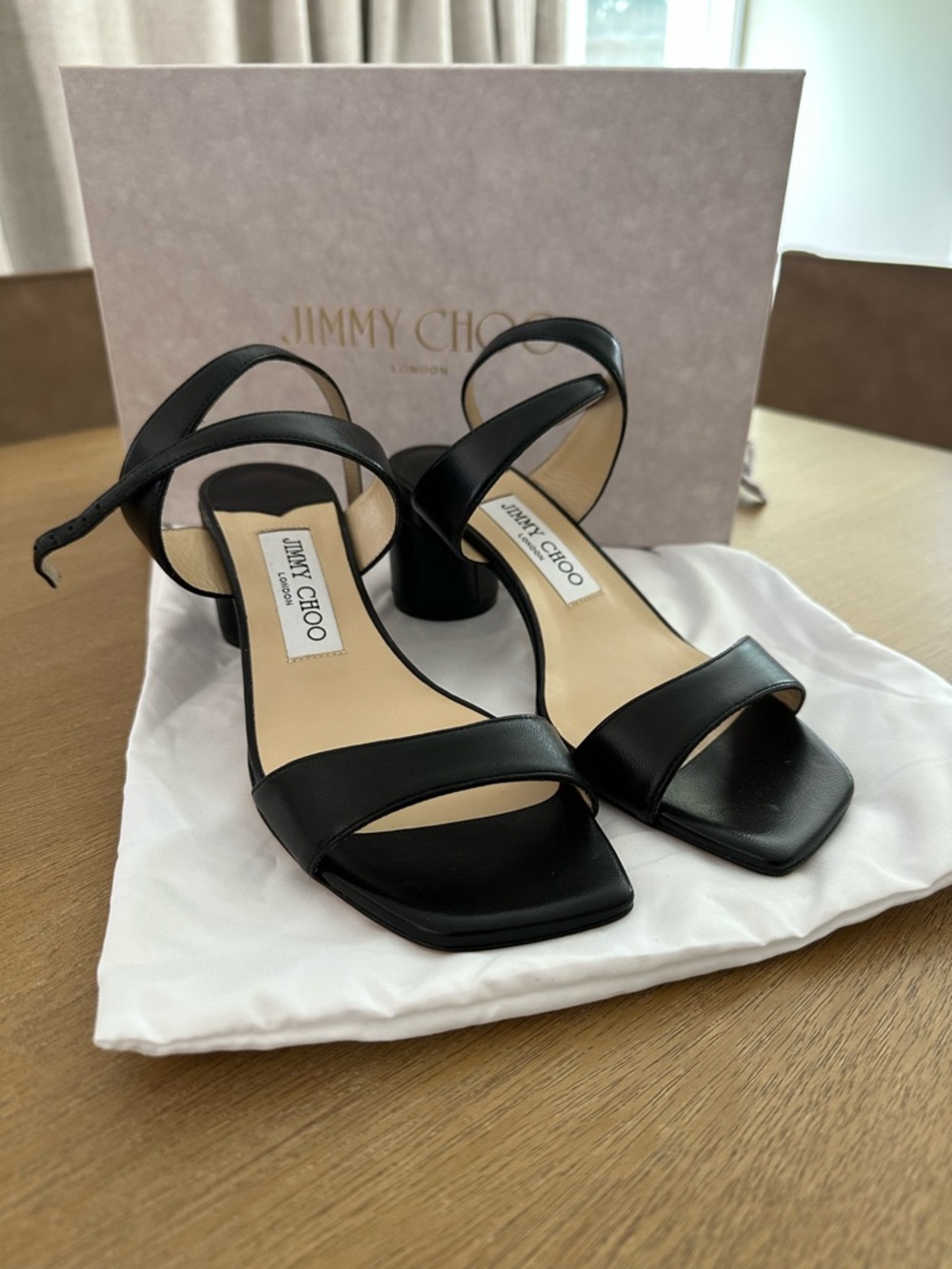 Jimmy Choo Jago 60 Black Sandals (Size 36.5)
